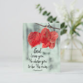 1 Thessaliërs 1:4 God houdt van je... hij koos je, Briefkaart (Staand voorkant)