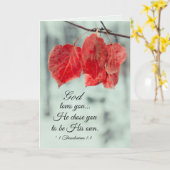 1 Thessaliërs 1:4 God houdt van je... hij koos je, Kaart (Gele Bloem)