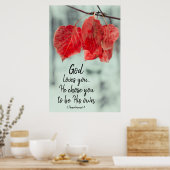 1 Thessaliërs 1:4 God houdt van je... hij koos je, Poster (Keuken)