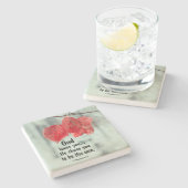 1 Thessaliërs 1:4 God houdt van je... hij koos je, Stenen Onderzetter (Zijkant)