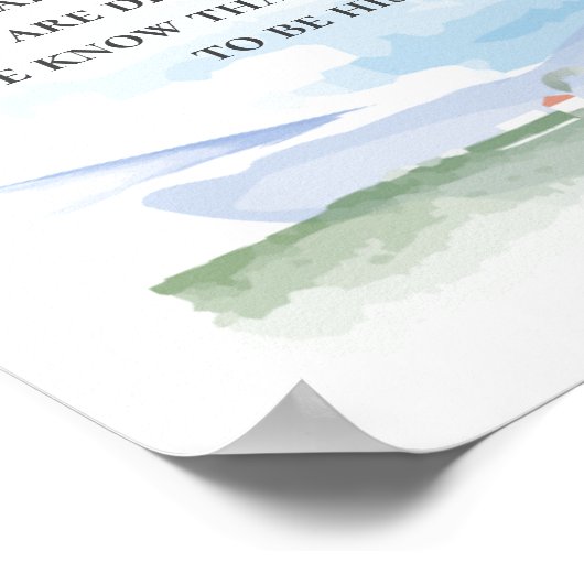 1 Thessaliërs 1:4 U bent diep geliefd bij God Poster (Hoek)