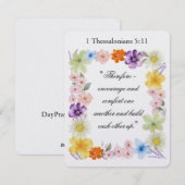 1 Thessaliërs 5:11 Feestdagenkaart (Voorkant / Achterkant)