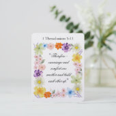 1 Thessaliërs 5:11 Feestdagenkaart (Staand voorkant)