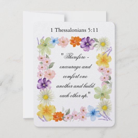 1 Thessaliërs 5:11 Feestdagenkaart (Voorkant)