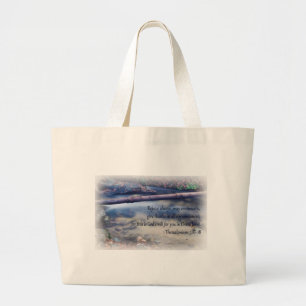 1 Thessaliërs 5: 16-18 Grote Tote Bag