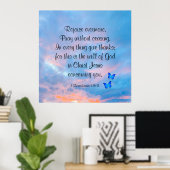 1 Thessaliërs 5:16-18 Poster (Thuiskantoor)