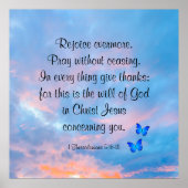 1 Thessaliërs 5:16-18 Poster (Voorkant)