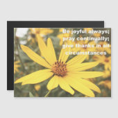 1 Thessaliërs 5:16-18 Sunflower Magnetic Card (Voorkant / Achterkant)