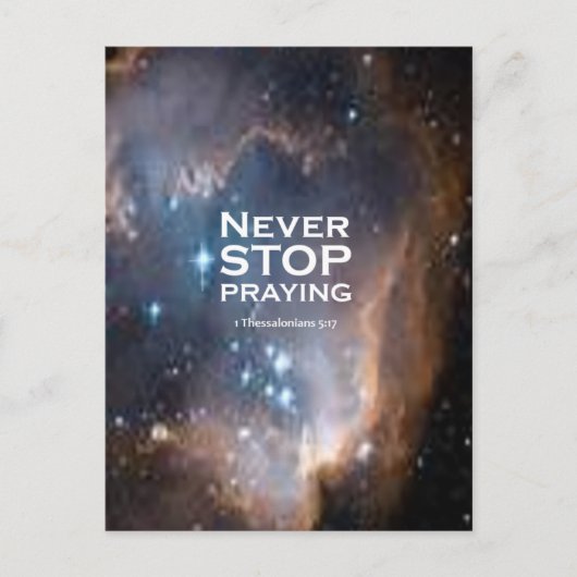 1 Thessaliërs 5:17 Briefkaart (Voorkant)