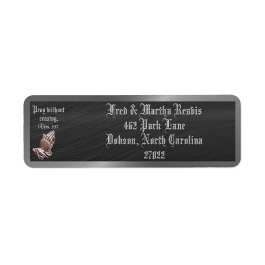 1 Thessaliërs 5:17 Etiket (Voorkant)