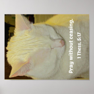1 Thessaliërs 5:17 Pray zonder te stoppen. Poster