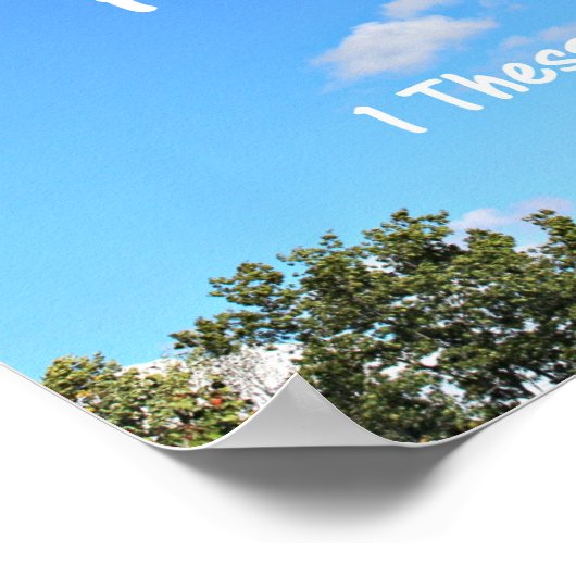 1 Thessaliërs 5:17 Pray zonder te stoppen. Poster (Hoek)