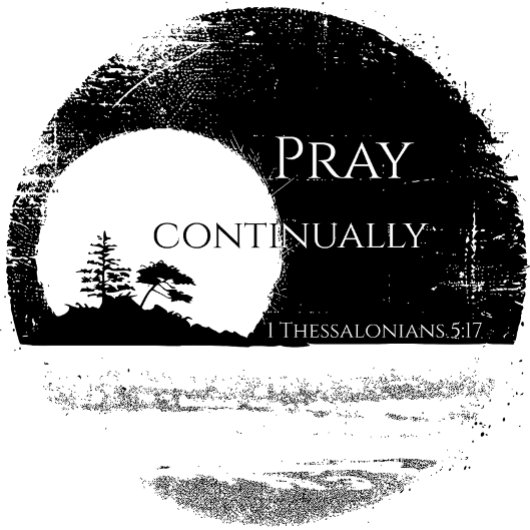 1 Thessaliërs 5:17 T-shirt
