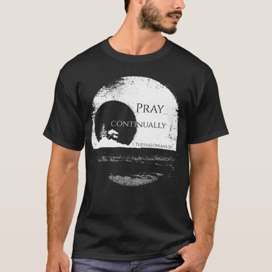 1 Thessaliërs 5:17 T-shirt (Voorkant)