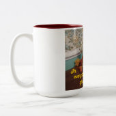 1 Thessaliërs 5:18 Alles geeft bedankt. Tweekleurige Koffiemok (Links)