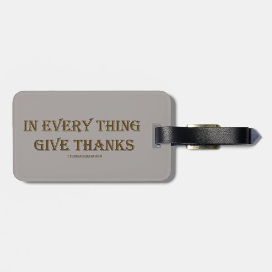 1 Thessaliërs 5:18 Bagagelabel (Achterkant horizontaal)