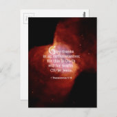 1 Thessaliërs 5:18 Briefkaart (Voorkant / Achterkant)