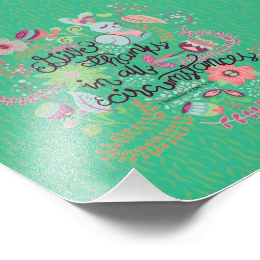 1 Thessaliërs 5:18 geven Bedankt in heel Circumsta Foto Afdruk (Hoek)