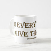 1 Thessaliërs 5:18 Koffiemok (Voorkant links)
