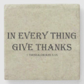 1 Thessaliërs 5:18 Stenen Onderzetter (Voorkant)