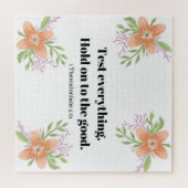 1 Thessaliërs 5:21 Bijbelse Floral Legpuzzel (Horizontaal)