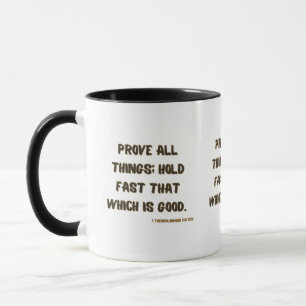 1 Thessaliërs 5:21 KJV Bijbel Verse Two-Tone Mok