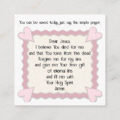 1 Thessalonians 4:16-17 Card Vierkante Visitekaartje (Achterkant)