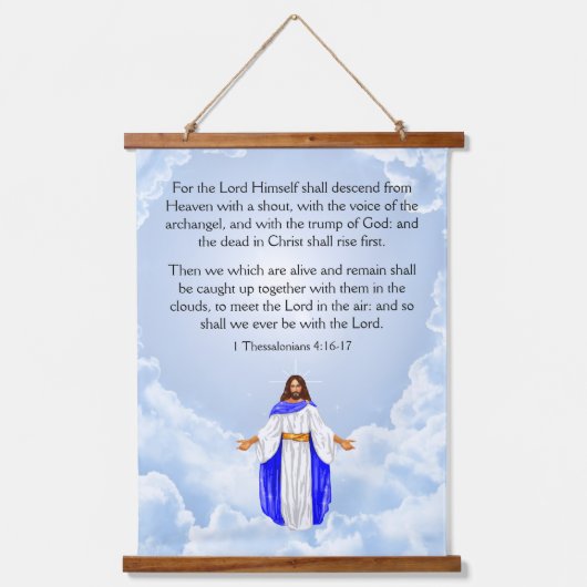 1 Thessalonians 4:16-17 Hangend Wandkleed (Voorkant)