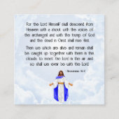 1 Thessalonicenzen 4:16-17 Kaart Vierkante Visitekaartje (Voorkant)