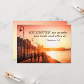 1 Thessalonicenzen 5:11 Moedig Bijbel Verse Flat Kaart (Voorkant / Achterkant in situ)