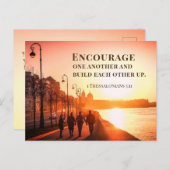 1 Thessalonicenzen 5:11 Moedig elkaar bijbel Briefkaart (Voorkant / Achterkant)