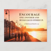 1 Thessalonicenzen 5:11 Moedig elkaar bijbel Briefkaart (Voorkant)