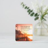 1 Thessalonicenzen 5:11 Moedig elkaar bijbel Vierkante Visitekaartje (Staand voorkant)