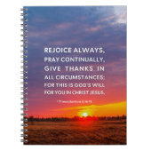 1 Thessalonicenzen 5:16-18 Verheug je altijd Notitieboek (Voorkant)