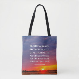 1 Thessalonicenzen 5:16-18 Verheug je altijd Tote Bag