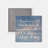 1 Thessalonicenzen 5:18 Geef bedankt Magneet (Voorkant / Achterkant)