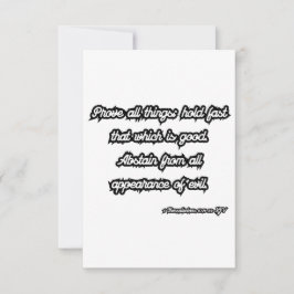 1 Thessalonicenzen 5:21-22 KJV Bijbelgroet Kaart