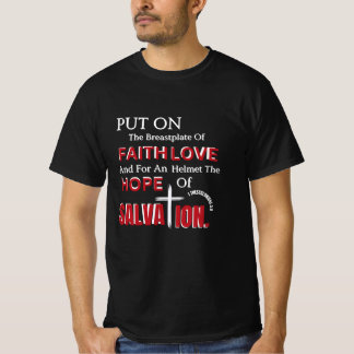 1 Thessalonicenzen 5:8-Armor van het Geloof T-shirt
