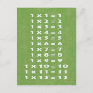 #1 Times Table Collectible Briefkaart