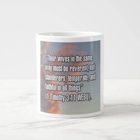 1 Timoteus 3:11 WEBU Mug Grote Koffiekop (Voorkant)