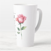 1 Timotheüs 4:12 - Jeugd Bijbel vers Bloem Latte Mok (Rechterhoek)