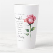 1 Timotheüs 4:12 - Jeugd Bijbel vers Bloem Latte Mok (Voorkant)