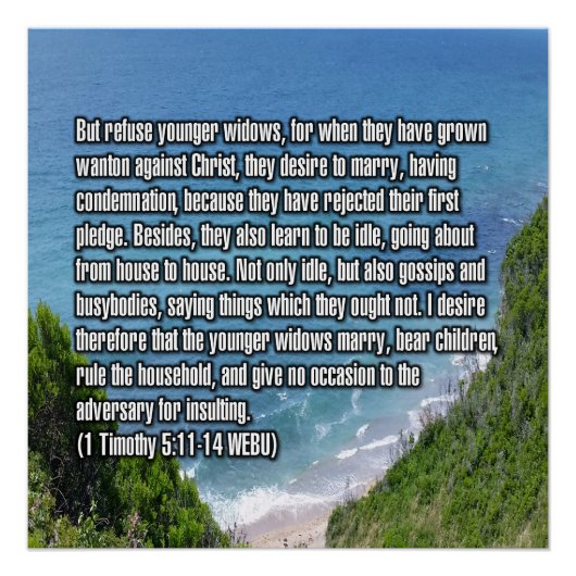 1 Timotheus 5:11-14 WEBU Perfect Poster (Voorkant)