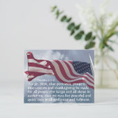 1 Timothy 2:1-2 gebeden... voor de autoriteiten Briefkaart (Staand voorkant)