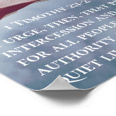 1 Timothy 2:1-2 Geplust.. voor de gezagsdragers Poster (Hoek)