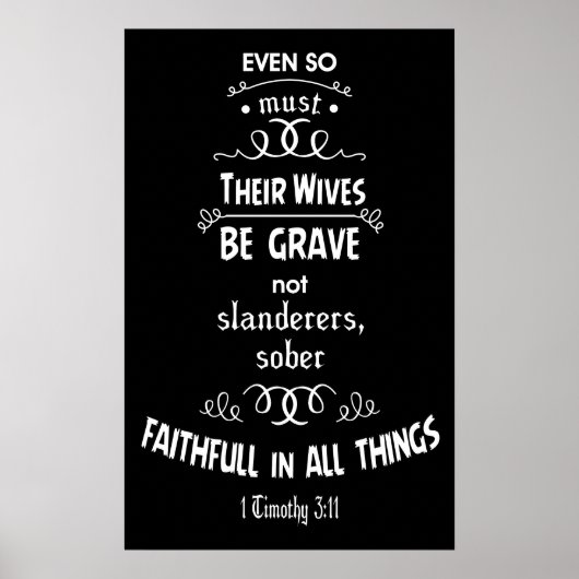 1 Timothy 3:11 Poster (Voorkant)