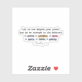 1 Timothy 4:12 Sticker