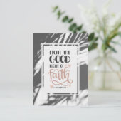 1 Timothy 6:12 Vecht de Goede Vecht van Vertrouwen Briefkaart (Staand voorkant)