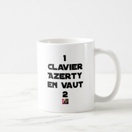 1 TOETSENBORD AZERTY EN VAUT 2 - Woordspellen Koffiemok
