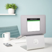 1 tot 12 vermenigvuldigingstabel Grafiek Sticker (Laptop op bureau)